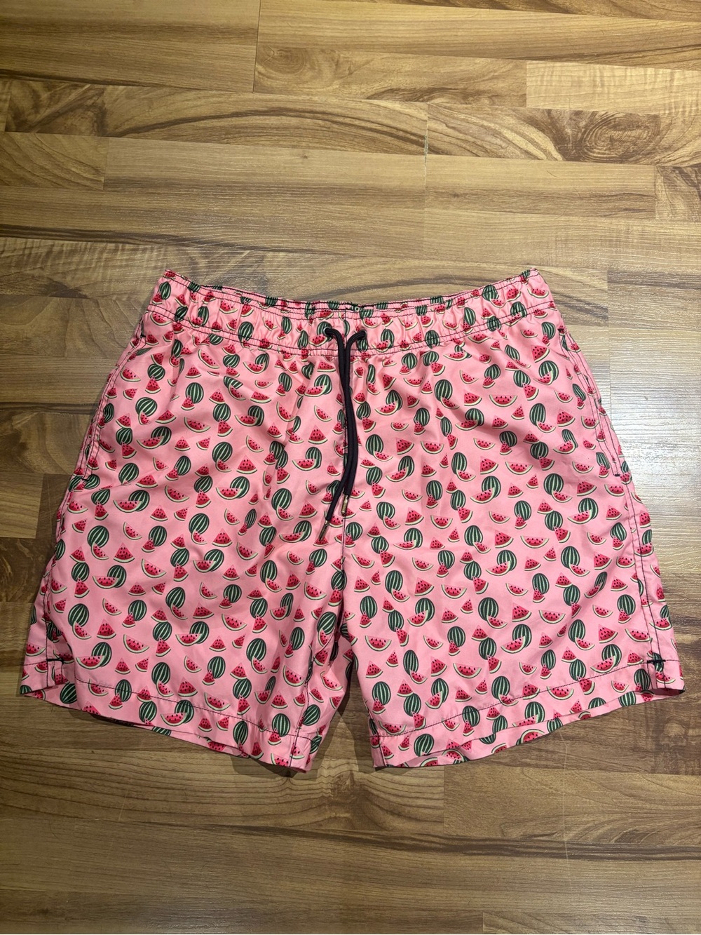 Party Sharks Watermelon Print Pink Swim Trunks Mens Size XL Summer Swimming